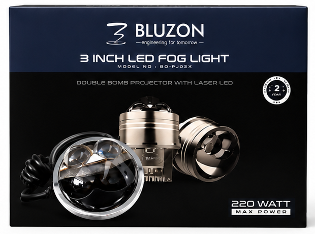 BLUZON 220watt 3 INCH PROJECTOR- TRI COLOUR