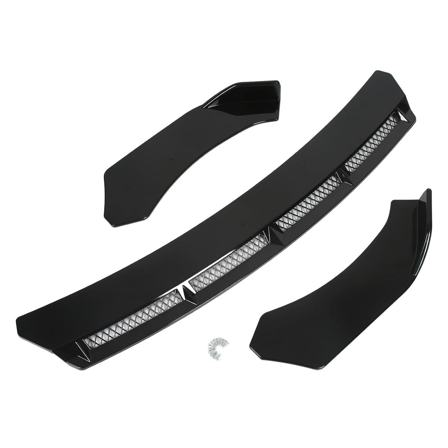 Grill 3 Pc Front Splitters | Gloss Black | ABS