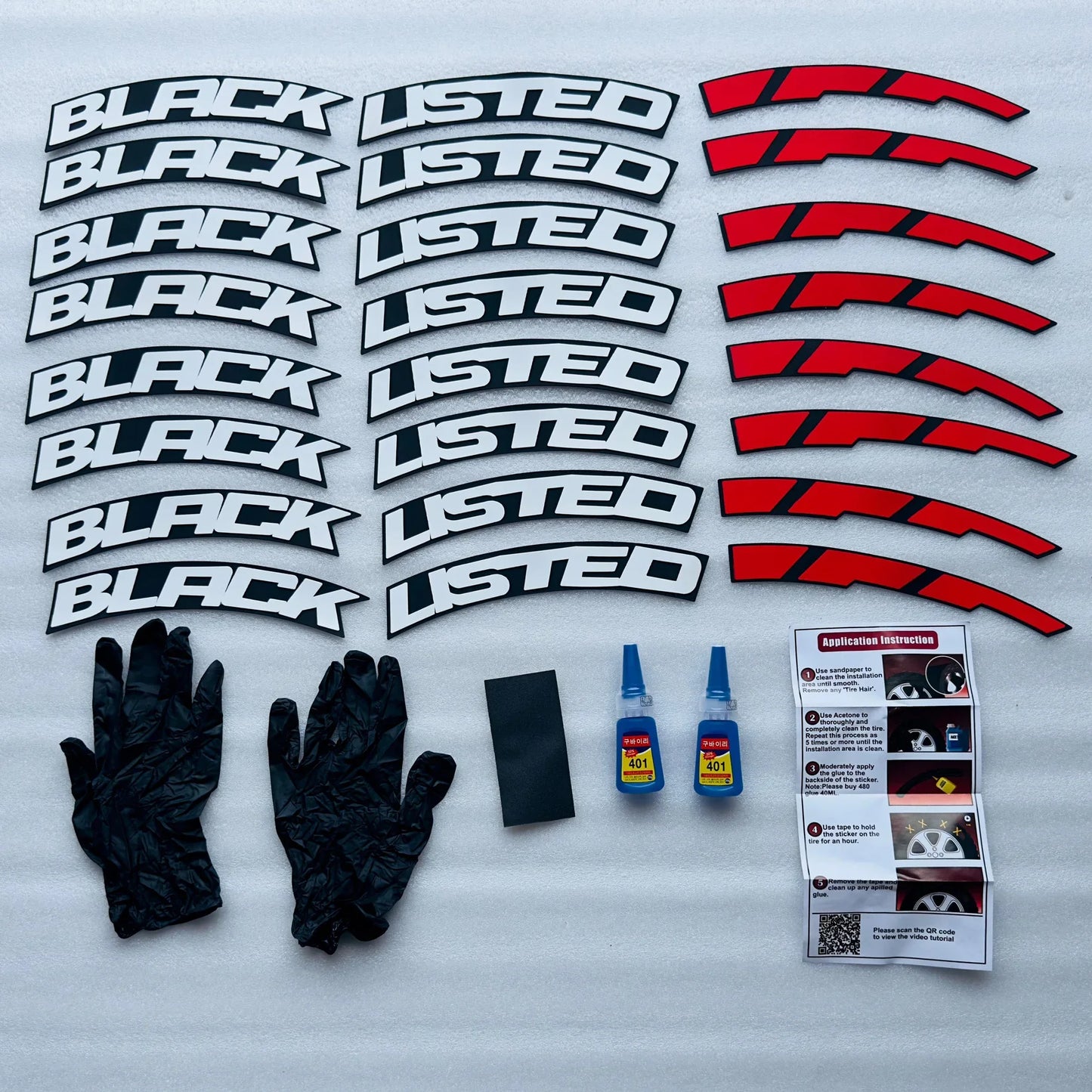 Car Tyre Stickers (Set of 8 for 4 Tyres)