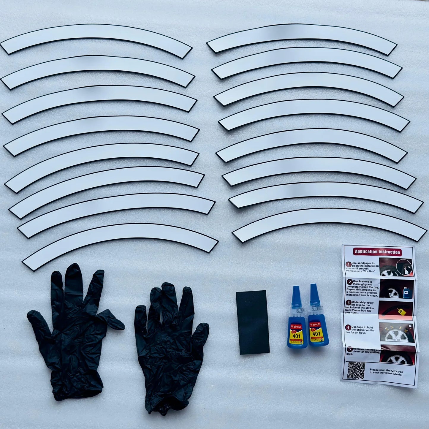 Car Tyre Stickers (Set of 8 for 4 Tyres)