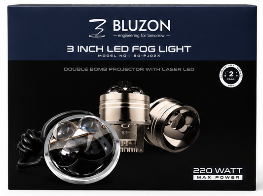 BLUZON 220watt 3 INCH PROJECTOR- TRI COLOUR