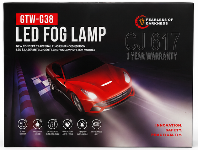 GTW-G38 tri color fog lamp || 1 year warranty