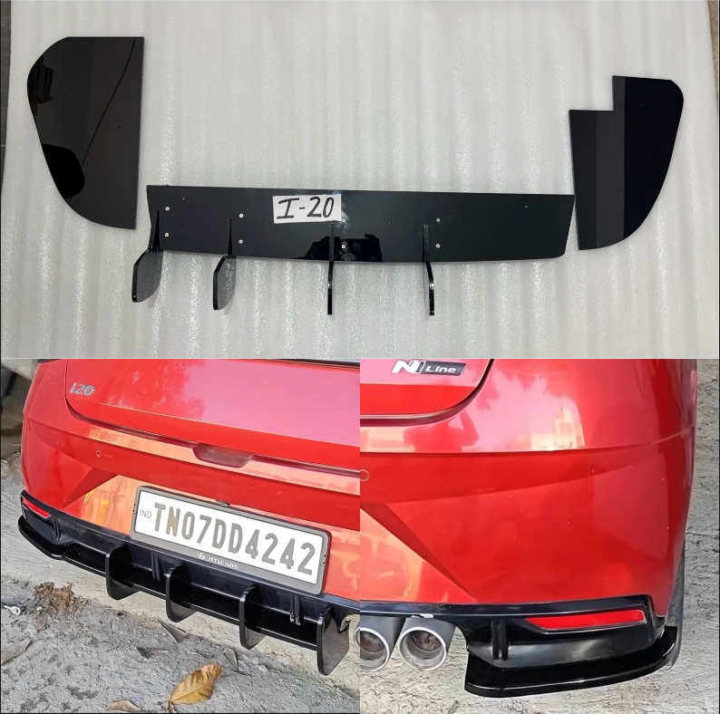 Hyundai i20 N-Line Rear Diffuser | Sport 4-Fin Design
