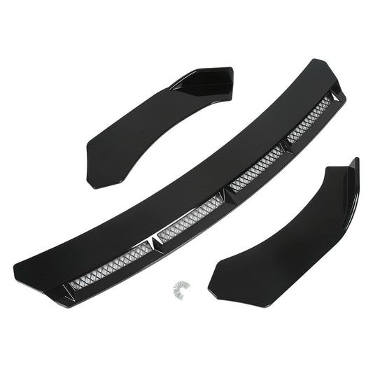 Grill 3 Pc Front Splitters | Gloss Black | ABS
