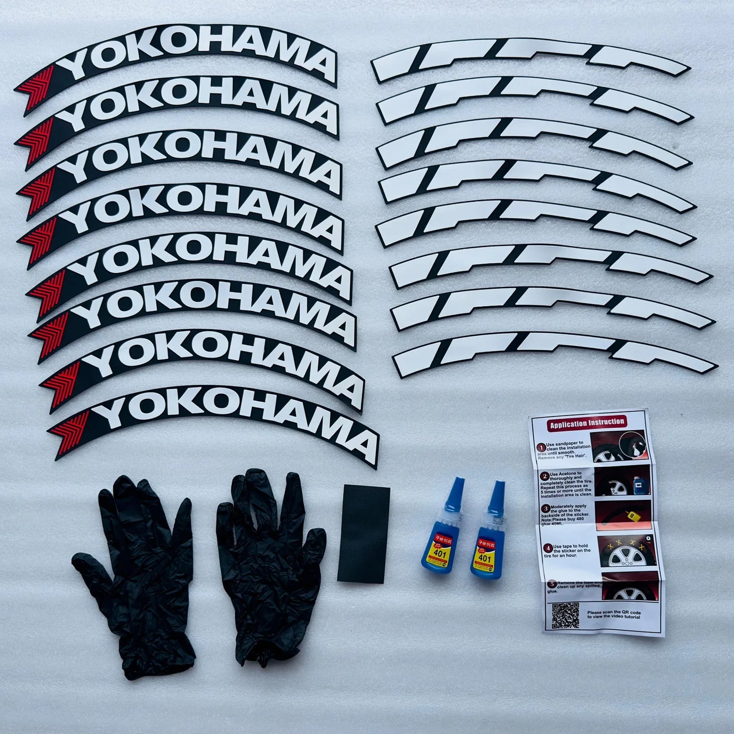 Car Tyre Stickers (Set of 8 for 4 Tyres)